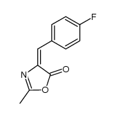 4-(4-fluoro-benzylidene)-2-methyl-4H-oxazol-5-one Structure