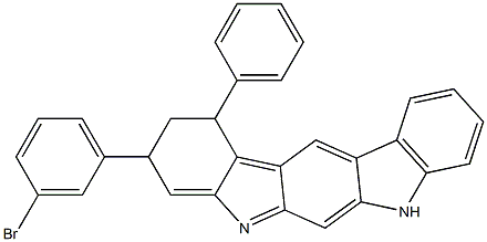 5-(3-bromophenyl)-7-phenyl-5,7-dihydroindolo[2,3-b]carbazole结构式