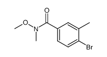 4-bromo-N-methoxy-3,N-dimethylbenzamide结构式
