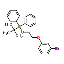 [2-(3-Bromophenoxy)ethoxy](2-methyl-2-propanyl)diphenylsilane结构式