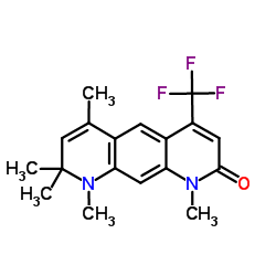 1,6,8,8,9-Pentamethyl-4-(trifluoromethyl)-8,9-dihydropyrido[3,2-g]quinolin-2(1H)-one结构式