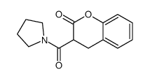 3-(pyrrolidine-1-carbonyl)-3,4-dihydrochromen-2-one Structure