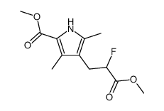4-(2-Fluoro-2-methoxycarbonyl-ethyl)-3,5-dimethyl-1H-pyrrole-2-carboxylic acid methyl ester Structure