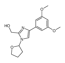 1-(2'-tetrahydrofuranyl)-2-hydroxymethyl-4(5)-(3'',5''-dimethoxyphenyl)imidazole结构式