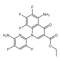 ethyl 5-amino-1-(6-amino-3,5-difluoropyridin-2-yl)-6,7,8-trifluoro-4-oxo-1,4-dihydroquinoline-3-carboxylate Structure