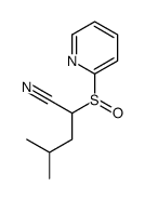 4-methyl-2-pyridin-2-ylsulfinylpentanenitrile结构式