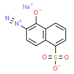 1-Hydroxy-5-sodiosulfo-2-naphthalenediazonium结构式