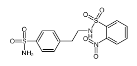 2-nitro-N-[2-(4-sulfamoylphenyl)ethyl]benzenesulfonamide结构式