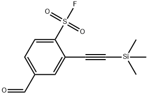 4-Formyl-2-((trimethylsilyl)ethynyl)benzenesulfonyl fluoride >=结构式