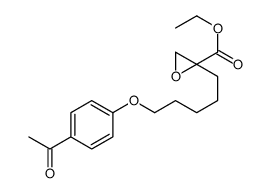 ethyl 2-[5-(4-acetylphenoxy)pentyl]oxirane-2-carboxylate结构式