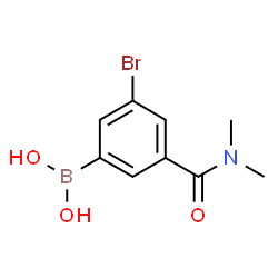 5-Bromo-3-(N,N-dimethylaminocarbonyl)phenylboronic acid结构式