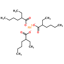 Rhodium(3+) tris(2-ethylhexanoate) structure