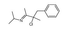 3-chloro-N-isopropyl-3-methyl-4-phenylbutan-2-imine结构式