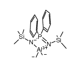 [N,N'-bis(trimethylsilyl)diphenyliminophosphonamido]dimethylaluminum Structure