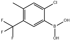 2-Chloro-5-trifluoromethyl-4-methylphenylboronic acid结构式