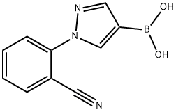 1-(2-Cyanophenyl)-1H-pyrazole-4-boronic acid结构式