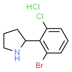 2-(2-bromo-6-chlorophenyl)pyrrolidine hydrochloride Structure