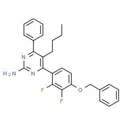 5-Butyl-4-[2,3-difluoro-4-(phenylmethoxy)phenyl]-6-phenyl-2-pyrimidinamine图片