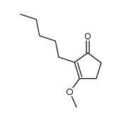 3-methoxy-2-pentylcyclopent-2-en-1-one结构式