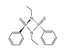trans-1,3-Diaethyl-2,4-diphenyl-2,4-dithiocyclodiphosphazan Structure