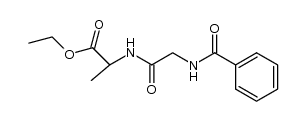 N-(N-benzoyl-glycyl)-alanine ethyl ester结构式