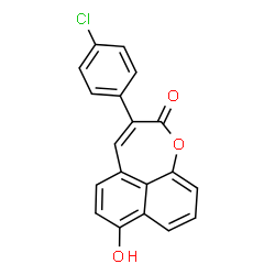 3-(p-Chlorophenyl)-7-hydroxy-2H-naphth[1,8-bc]oxepin-2-one Structure