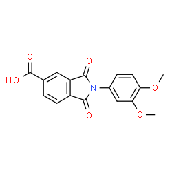 2-(3,4-Dimethoxyphenyl)-1,3-dioxo-5-isoindolinecarboxylic acid结构式