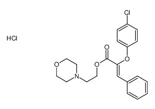 2-morpholin-4-ium-4-ylethyl (Z)-2-(4-chlorophenoxy)-3-phenylprop-2-enoate,chloride Structure