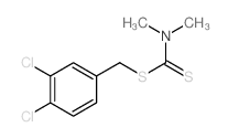 1-[(3,4-dichlorophenyl)methylsulfanyl]-N,N-dimethyl-methanethioamide结构式