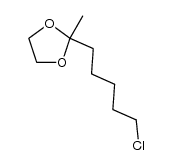 2-(5-chloro-pentyl)-2-methyl-[1,3]dioxolane结构式