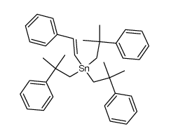 (E)-1-trineophylstannyl-2-phenylethylene结构式