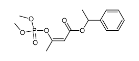 (Z)-3-(Dimethoxyphosphinyloxy)-2-butenoic acid 1-phenylethyl ester Structure