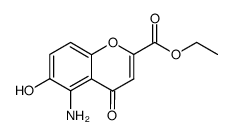 5-Amino-6-hydroxy-4-oxo-4H-1-benzopyran-2-carboxylic acid ethyl ester结构式