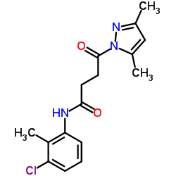N-(3-Chloro-2-methylphenyl)-4-(3,5-dimethyl-1H-pyrazol-1-yl)-4-oxobutanamide Structure