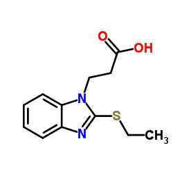 3-[2-(Ethylsulfanyl)-1H-benzimidazol-1-yl]propanoic acid结构式