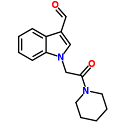 1-[2-Oxo-2-(1-piperidinyl)ethyl]-1H-indole-3-carbaldehyde Structure