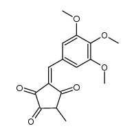 5-Methyl-3-(3',4',5'-trimethoxybenzylidene)-cyclopentane-1,2,4-trione结构式