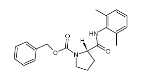(S)-benzyl 2-((2,6-dimethylphenyl)carbamoyl)pyrrolidine-1-carboxylate结构式