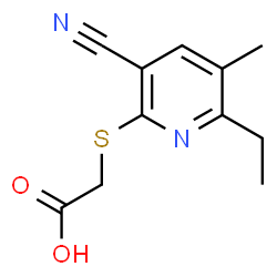 [(3-CYANO-6-ETHYL-5-METHYLPYRIDIN-2-YL)SULFANYL]ACETIC ACID结构式