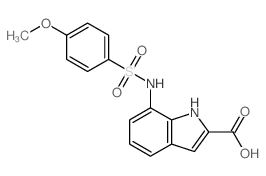 7-{[(4-METHOXYPHENYL)SULFONYL]AMINO}-1H-INDOLE-2-CARBOXYLICACID structure