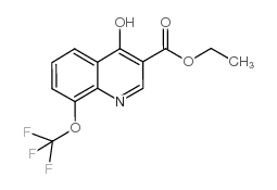 4-Hydroxy-8-trifluoromethoxyquinoline-3-carboxylic acid ethyl ester结构式