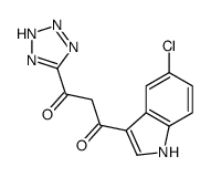 1-(5-chloro-1H-indol-3-yl)-3-(2H-tetrazol-5-yl)propane-1,3-dione结构式