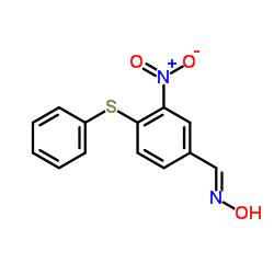 (E)-N-Hydroxy-1-[3-nitro-4-(phenylsulfanyl)phenyl]methanimine Structure