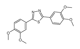 2,5-bis(3,4-dimethoxyphenyl)-1,3,4-thiadiazole结构式