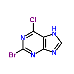 2-Bromo-6-chloro-9H-purine Structure