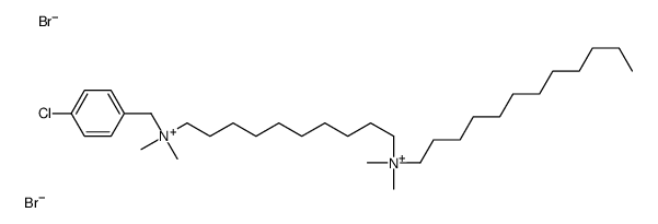 (4-chlorophenyl)methyl-[10-[dodecyl(dimethyl)azaniumyl]decyl]-dimethylazanium,dibromide Structure