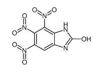 4,5,6-trinitro-1,3-dihydrobenzimidazol-2-one结构式