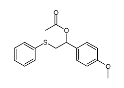 1-(4-methoxyphenyl)-2-(phenylthio)ethyl acetate结构式