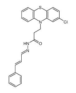 3-(2-chloro-phenothiazin-10-yl)-propionic acid (3t-phenyl-allylidene)-hydrazide Structure