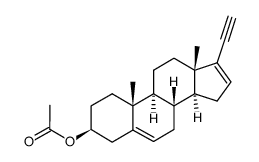 Pregna-5,16-diene-20-yne-3β-ol 3-Acetate Structure